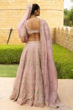 Arpita Mehta Baby Orchid Mirror & Embroidered Lehenga Set -Echo Clohting Shop 031123am36 4