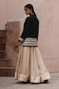 Avacara Black Intricate Dori Work Handloom Jacket Set 9 Avacara Black Intricate Dori Work Handloom Jacket Set -Echo Clohting Shop 0403ac02 5