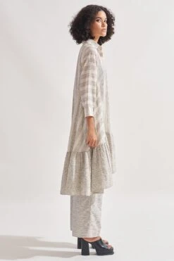 Amrich Ivory Handwoven Panelled Dress -Echo Clohting Shop 0404amr35 3