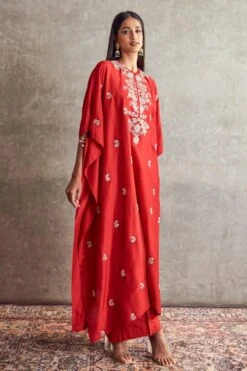 Jayanti Reddy Red Zardosi Embellished Kaftan Set -Echo Clohting Shop 050923jr01 3