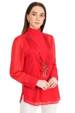 Rohit Gandhi + Rahul Khanna Aster Pink Mock Neck Top -Echo Clohting Shop 0512rg21 3