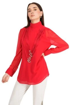 Rohit Gandhi + Rahul Khanna Aster Pink Mock Neck Top -Echo Clohting Shop 0512rg21 4