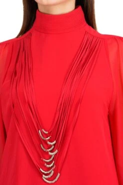 Rohit Gandhi + Rahul Khanna Aster Pink Mock Neck Top -Echo Clohting Shop 0512rg21 5