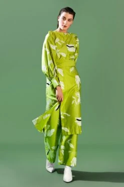Bennch Lime Green Printed Pants 5 Bennch Lime Green Printed Pants -Echo Clohting Shop 05lgwvp 3