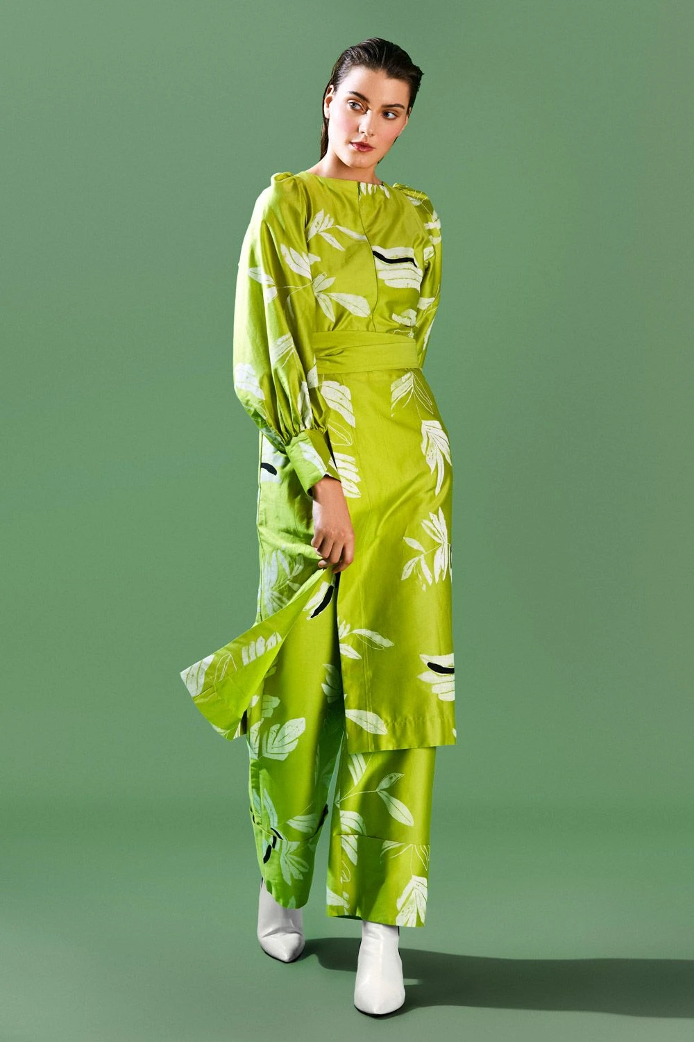 Bennch Lime Green Printed Pants 3 Bennch Lime Green Printed Pants - Image 3