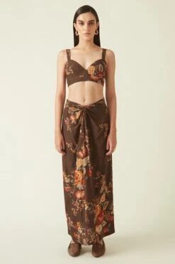 Payal Pratap Brown Kelimutu Printed Bralette