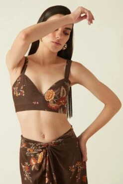 Payal Pratap Brown Kelimutu Printed Bralette -Echo Clohting Shop 0702pp04 3