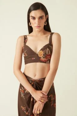 Payal Pratap Brown Kelimutu Printed Bralette -Echo Clohting Shop 0702pp04 4