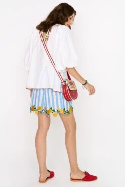 Rara Avis White Hand Embellished Blouse 7 Rara Avis White Hand Embellished Blouse -Echo Clohting Shop 0902ra04 4