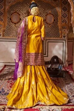 Itrh Yellow Embroidered Sharara Set -Echo Clohting Shop 0909it01 4