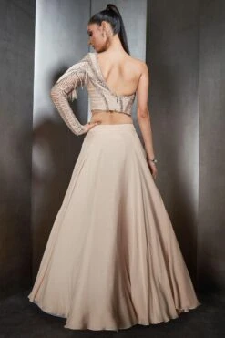 Rohit Gandhi + Rahul Khanna Beige Embellished Lehenga Set -Echo Clohting Shop 0911rg42 5
