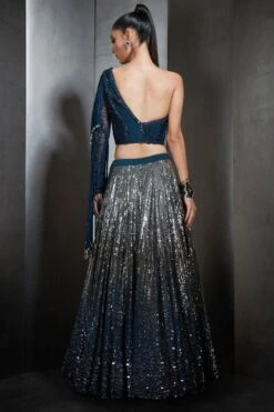 Rohit Gandhi + Rahul Khanna Elytra Galaxy Blue Tassel Top -Echo Clohting Shop 0911rg62 5