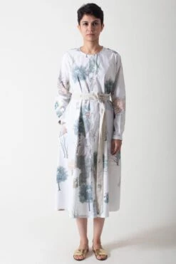 New Products 15 SUKETDHIR White Printed Poplin Shirt Dress