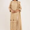 Nakul Sen Beige Embroidered Kurta Set