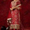 Simar Dugal Coral Red Chintz Printed Sharara Set