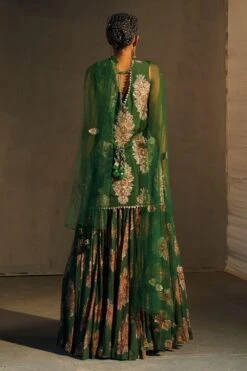 Bhumika Sharma Green Butta Printed Lehenga Set -Echo Clohting Shop 111023bs2 4