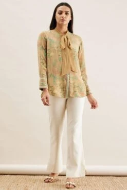 PATINE Beige Shikargah Printed Top