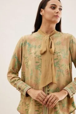 PATINE Beige Shikargah Printed Top -Echo Clohting Shop 111pat30 3