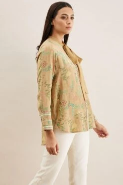PATINE Beige Shikargah Printed Top -Echo Clohting Shop 111pat30 4