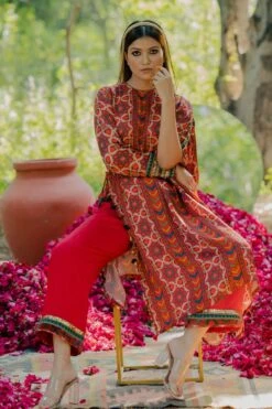 Pooja Keyur Meraki Aari Embroidered One Sided Kaftan Set -Echo Clohting Shop 111pkm32 3