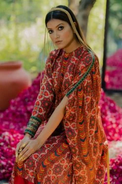 Pooja Keyur Meraki Aari Embroidered One Sided Kaftan Set -Echo Clohting Shop 111pkm32 4