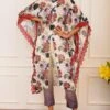Varun Bahl Pret Red Floral Printed Kaftan