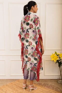 Varun Bahl Pret Red Floral Printed Kaftan -Echo Clohting Shop 111vb48 5