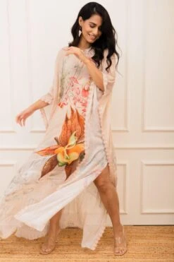 Varun Bahl Pret Pink Botanical Printed Kaftan 7 Varun Bahl Pret Pink Botanical Printed Kaftan -Echo Clohting Shop 111vb52 3