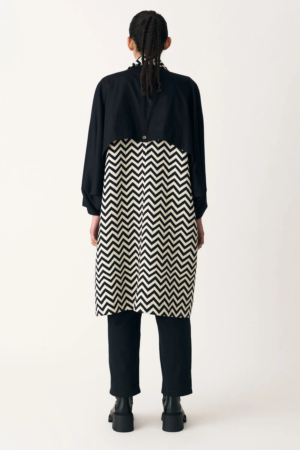 Three Black Front Pleat Pant 3 Three Black Front Pleat Pant - Image 3