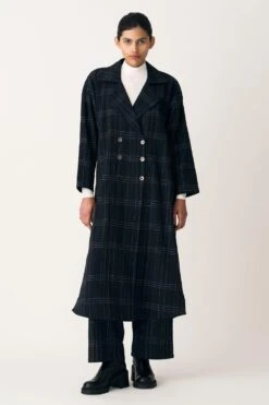Three Black Overlap Kaftan