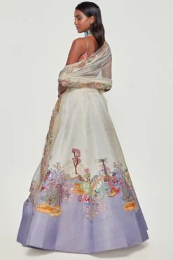 Aisha Rao Lavender & Ivory Embellished Lehenga Set -Echo Clohting Shop 1211ar6 3