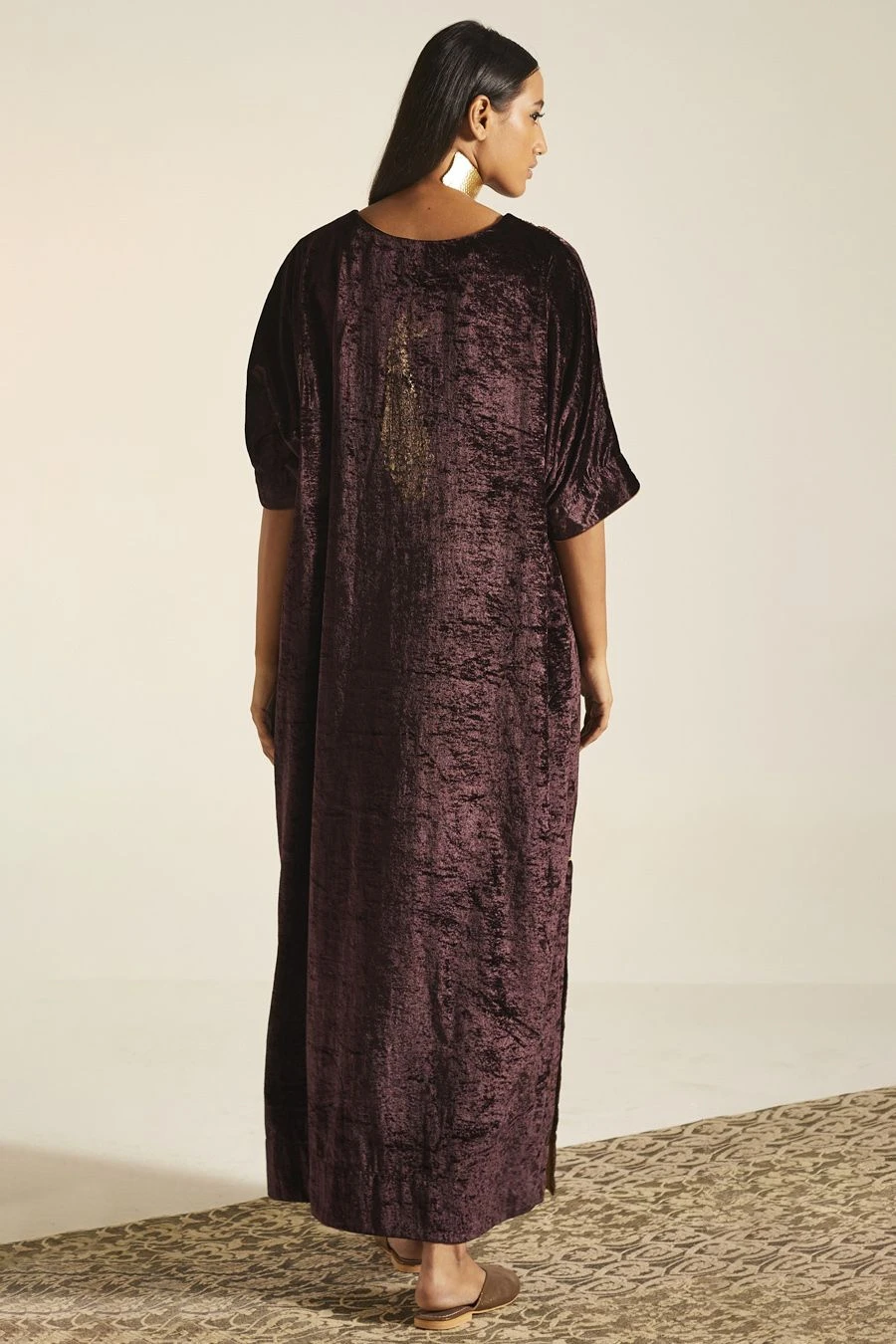 Shorshe Plum Hand Embroidered Noor Kaftan 5 Shorshe Plum Hand Embroidered Noor Kaftan - Image 5