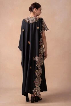 Anamika Khanna Chic Black Paisley Embellished Kaftan-Skirt Set -Echo Clohting Shop 12124ak30 5