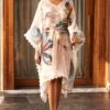 Varun Bahl Pret Ivory Botanical Printed Kaftan