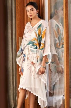 Varun Bahl Pret Ivory Botanical Printed Kaftan -Echo Clohting Shop 12423vbf4 3