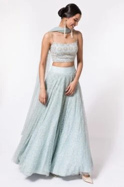 DUARA Light Blue Embellished Lehenga Set -Echo Clohting Shop 124ua10 3