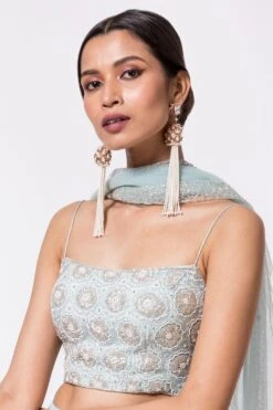 DUARA Light Blue Embellished Lehenga Set -Echo Clohting Shop 124ua10 4
