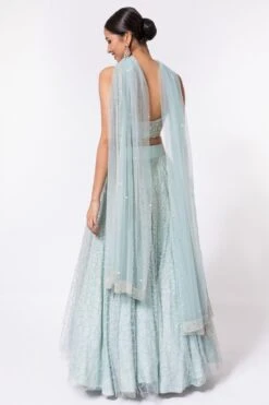 DUARA Light Blue Embellished Lehenga Set -Echo Clohting Shop 124ua10 5