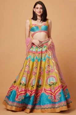 Siddhartha Bansal Mustard Embellished Lehenga Set