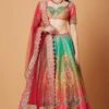 Siddhartha Bansal Green & Yellow Hand Embellished Lehenga Set