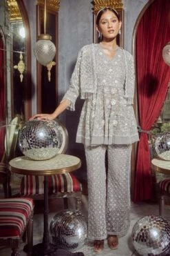 Devika Bhayana Starla Embellished Jacket Set