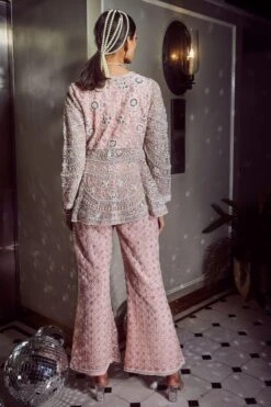Devika Bhayana Pink Embellished Peplum & Flared Pants -Echo Clohting Shop 1303db17 6