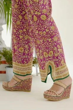 Rajdeep Ranawat Magenta Ramona V-neck Poncho Set -Echo Clohting Shop 1303rr34 5