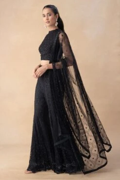 Mishru Black Embroidered Sharara Set 7 Mishru Black Embroidered Sharara Set -Echo Clohting Shop 131123mu14 3