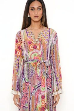 PS Pret By Payal Singhal Multicoloured African Print Kaftan -Echo Clohting Shop 1311ps42 4