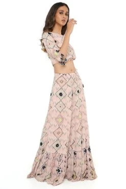 Payal Singhal Blush Diamond Printed Lehenga Set 8 Payal Singhal Blush Diamond Printed Lehenga Set -Echo Clohting Shop 1311psn44 3