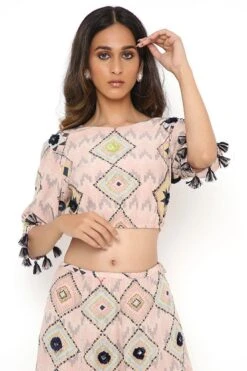 Payal Singhal Blush Diamond Printed Lehenga Set 9 Payal Singhal Blush Diamond Printed Lehenga Set -Echo Clohting Shop 1311psn44 4