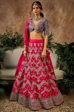 Jayanti Reddy Pink Embroidered Lehenga Set