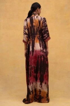 CAPISVIRLEO Red & Rust Tie Dye Kaftan -Echo Clohting Shop 132cp6 5