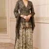 Tarun Tahiliani Black Embellished Sharara Set
